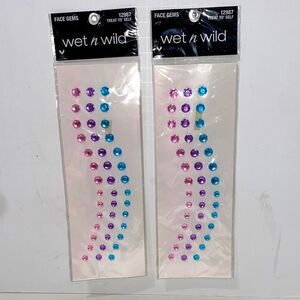 Wet n Wild Vibrant Face Gems in Pink, Purple, and Blue 2 Packs NWT